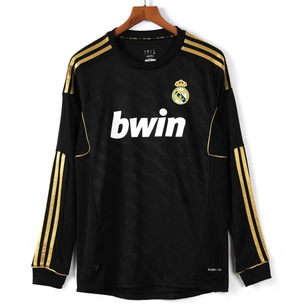 2011-2012 Maillot Retro Real Madrid Extérieur Manches Longues