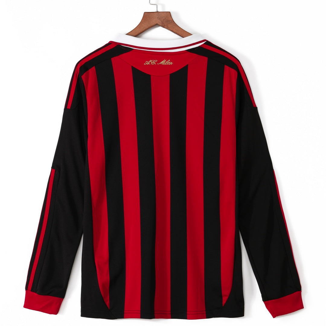2009-2010 Maillot Retro AC Milan Domicile Manches Longues