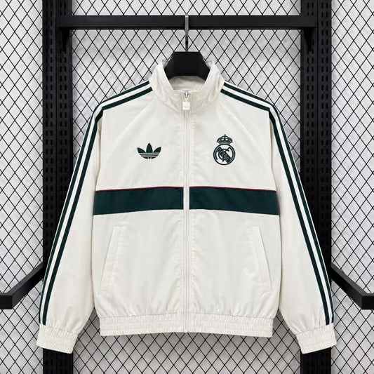 Veste coupe-vent réversible Real Madrid white