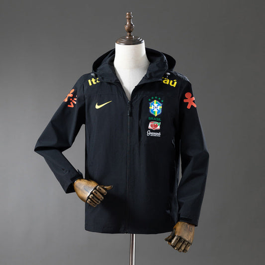 Veste coupe-vent réversible Brésil black