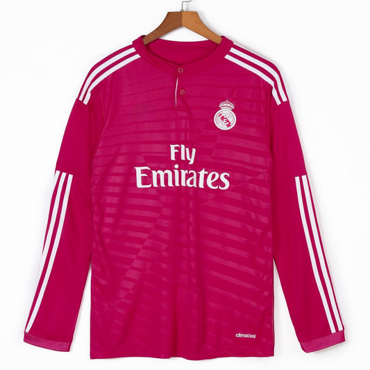 2014-2015 Maillot Retro Real Madrid Extérieur Manches Longues