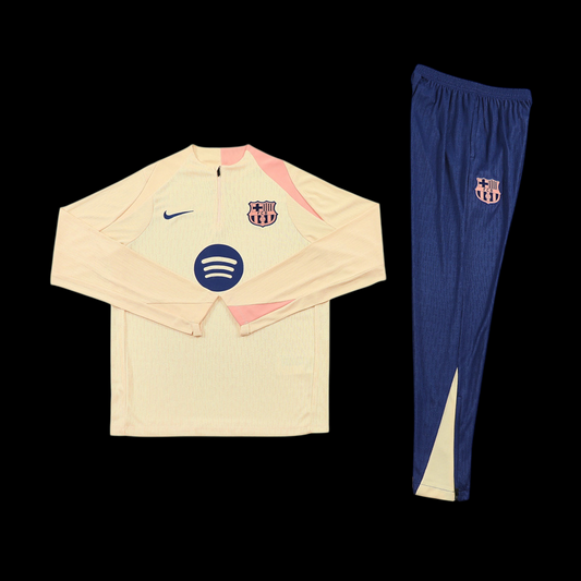 Ensemble survêtement FC Barcelone – Crème et marine