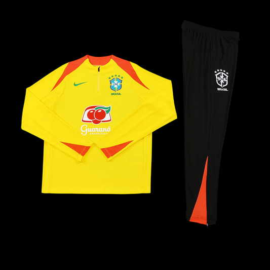 Ensemble survêtement Brésil – Jaune et orange