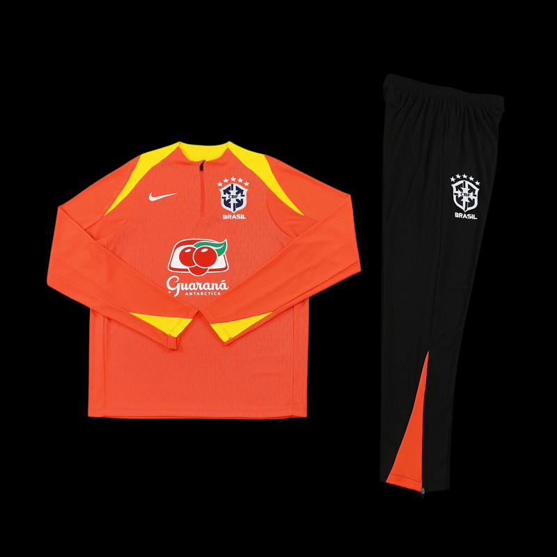 Ensemble survêtement Brésil – Orange et jaune