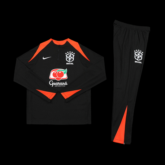 Ensemble survêtement Brésil – Noir et orange