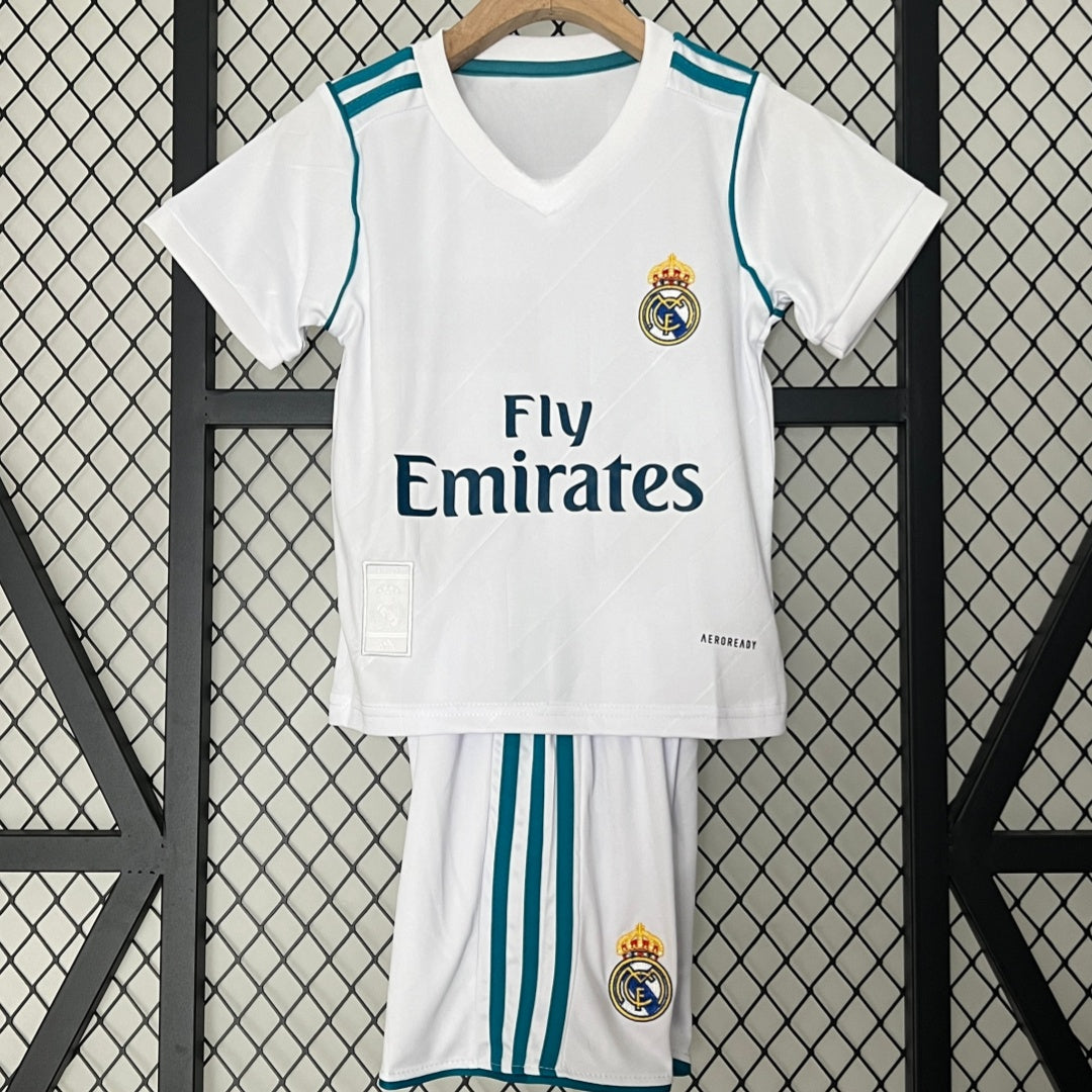 2017-2018 Ensemble Enfant Real Madrid Domicile Rétro