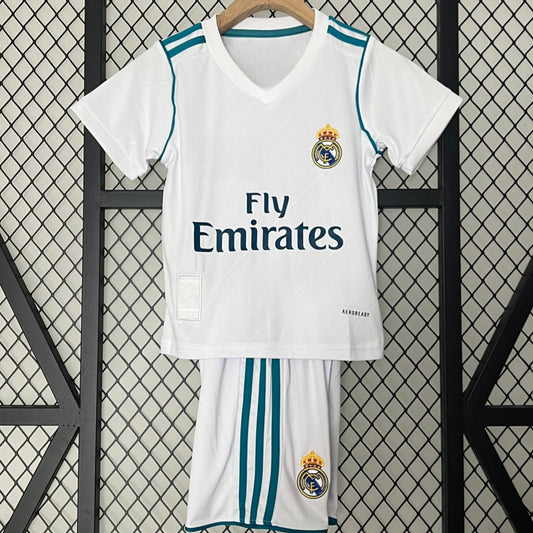 2017-2018 Ensemble Enfant Real Madrid Domicile Rétro
