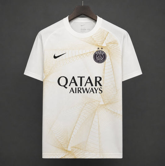 Maillot 26/27 PSG Spécial  Pre-Match White/Gold