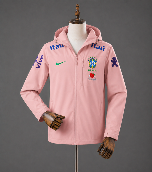 Veste coupe-vent réversible brésil rose