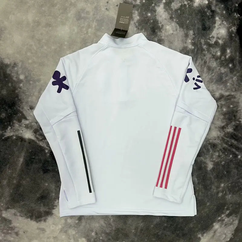Pull Zippé blanc brésil